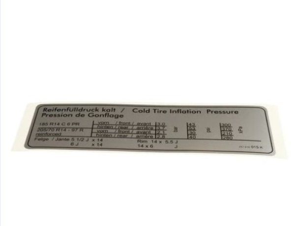 Sticker--tire-pressure-VW-Bus-T3-251010015K